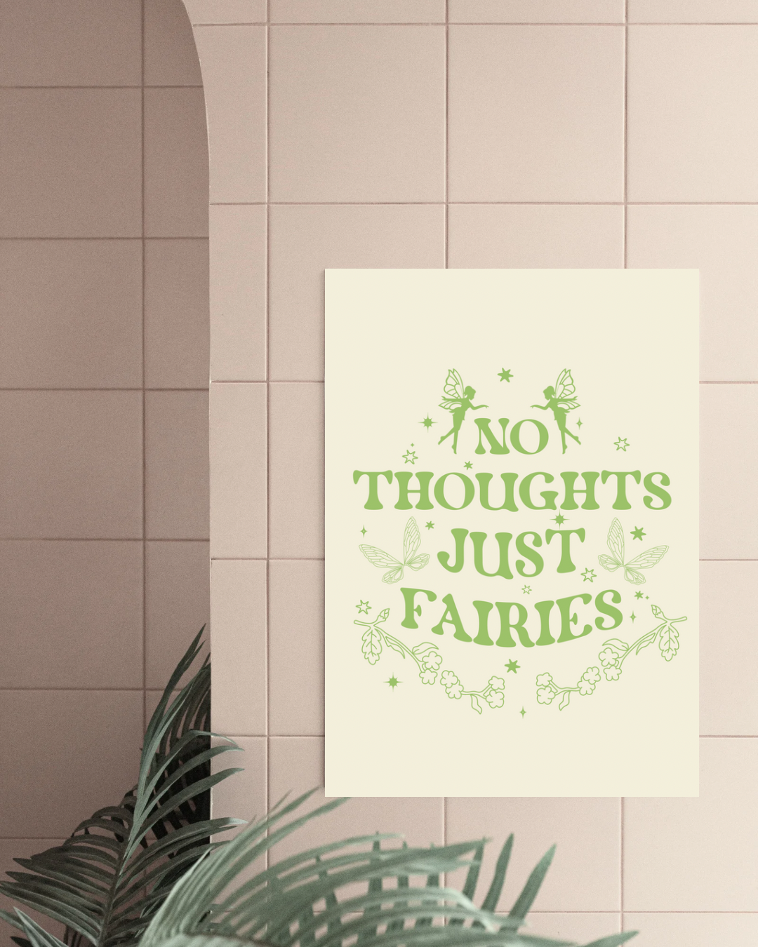 Green No Thoughts A4 Print