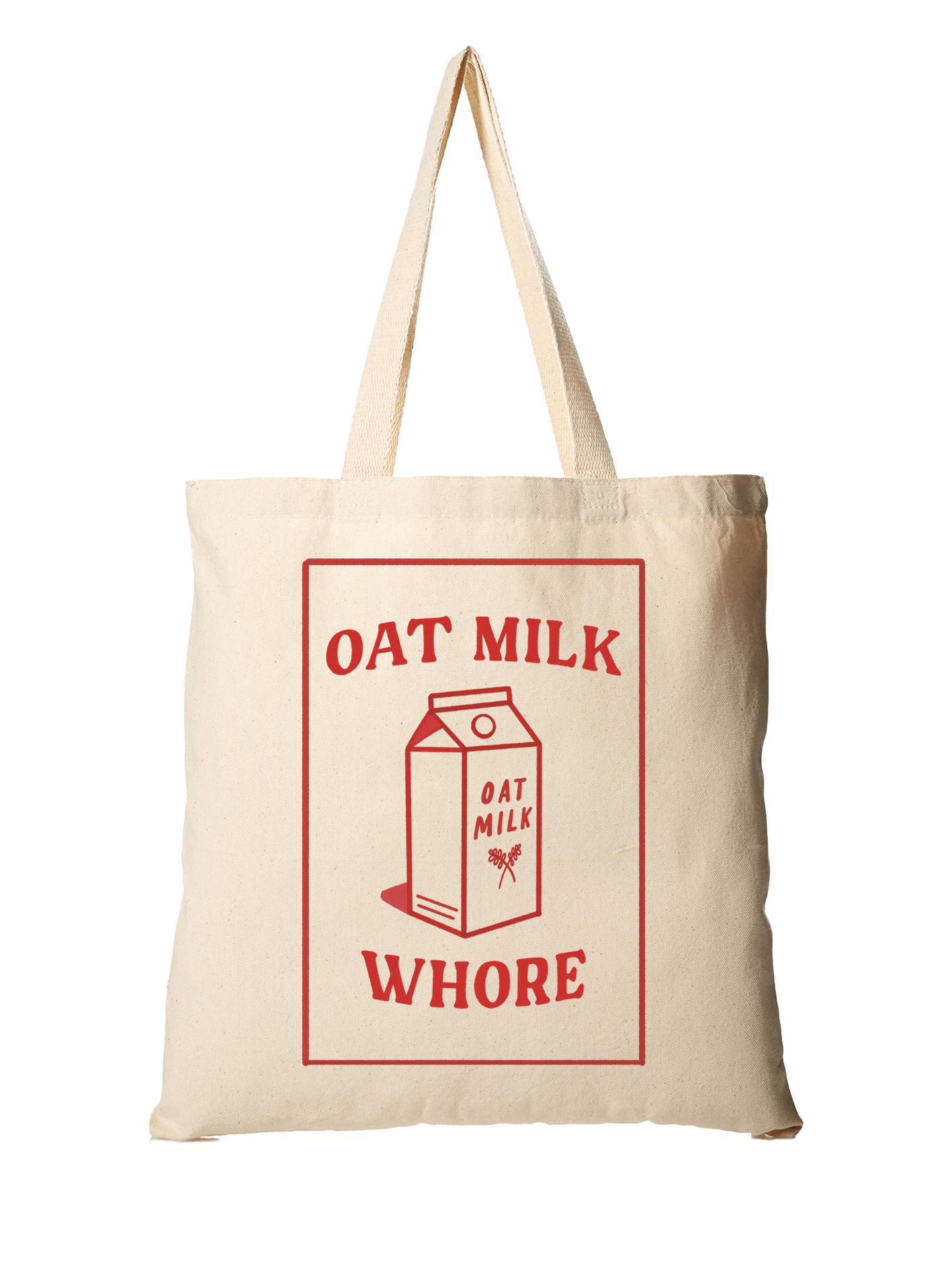 OAT MILK WHORE Tote Bag – Canvas Shopper